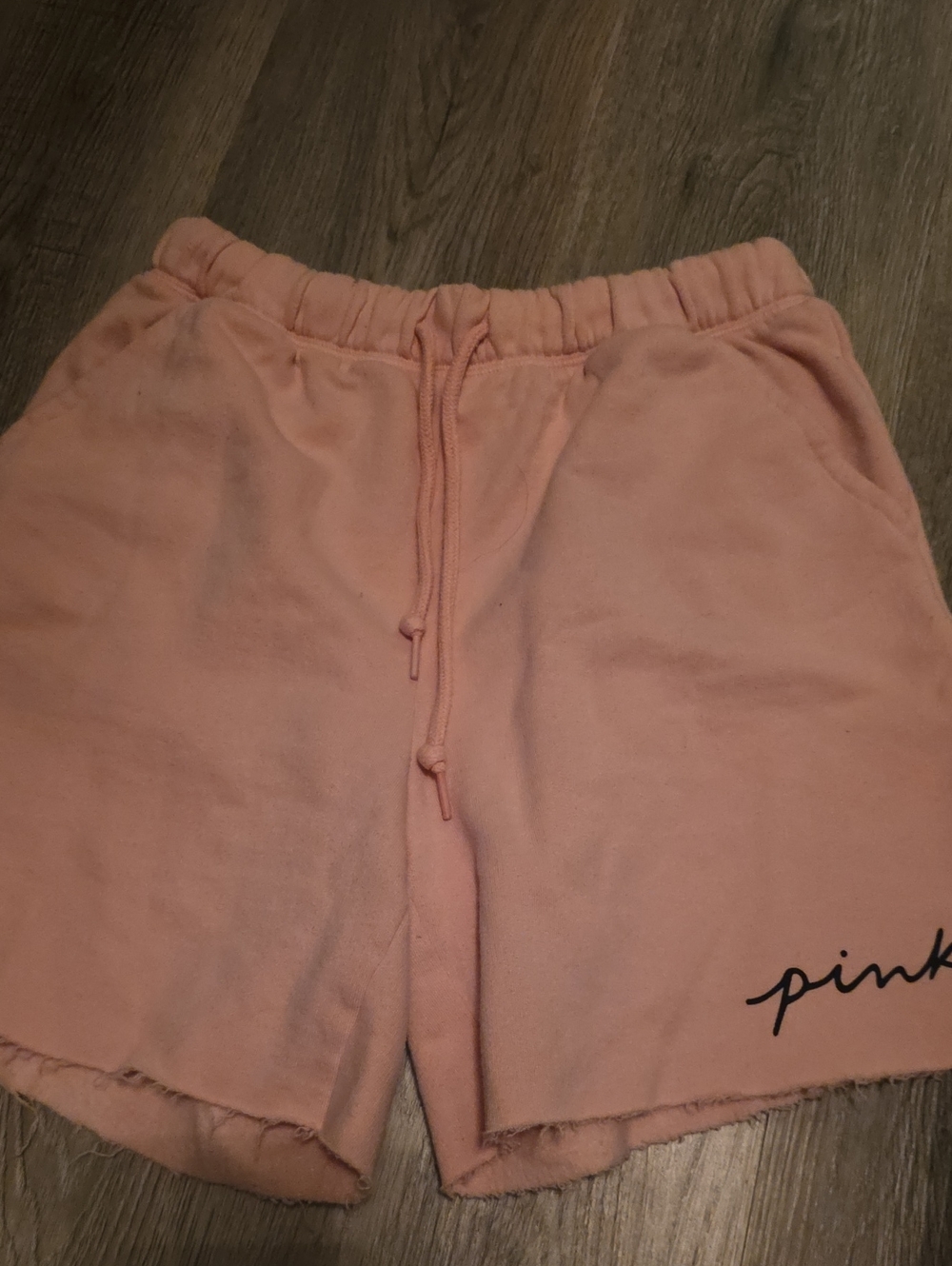 PINK Victoria's Secret Light Pink Fleece Drawstring Shorts
